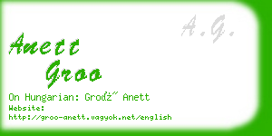 anett groo business card